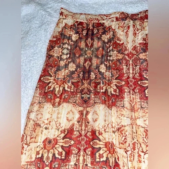 Anthropologie Akemi + Kin Laurel Canyon Pleated Midi Skirt Size Small - Picture 4 of 4